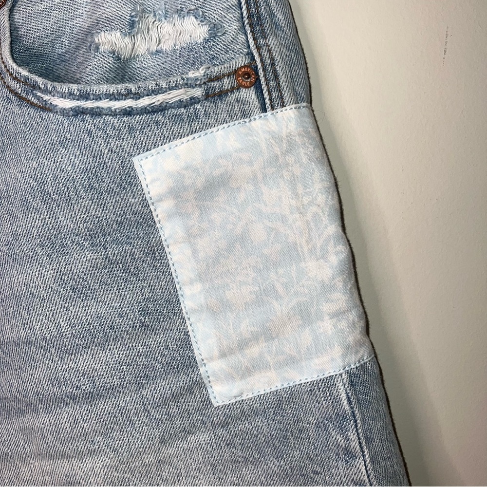 American Eagle Patchwork Highest Rise 90’s Boyfri… - image 3